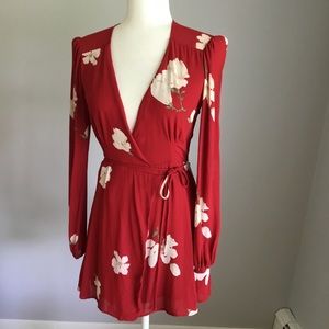 REFORMATION WRAP MINI DRESS